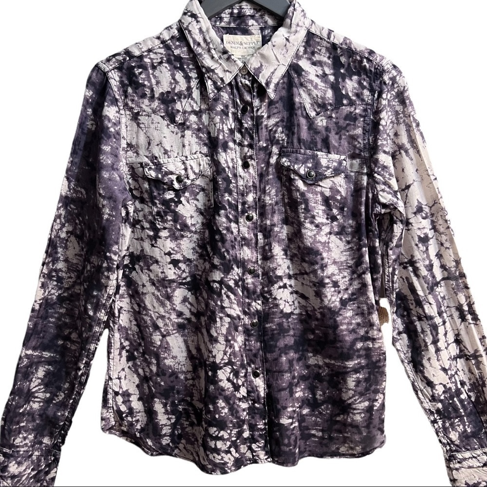𝅺denim & Supply RL Fall LS Snap Button Shirt M NWT